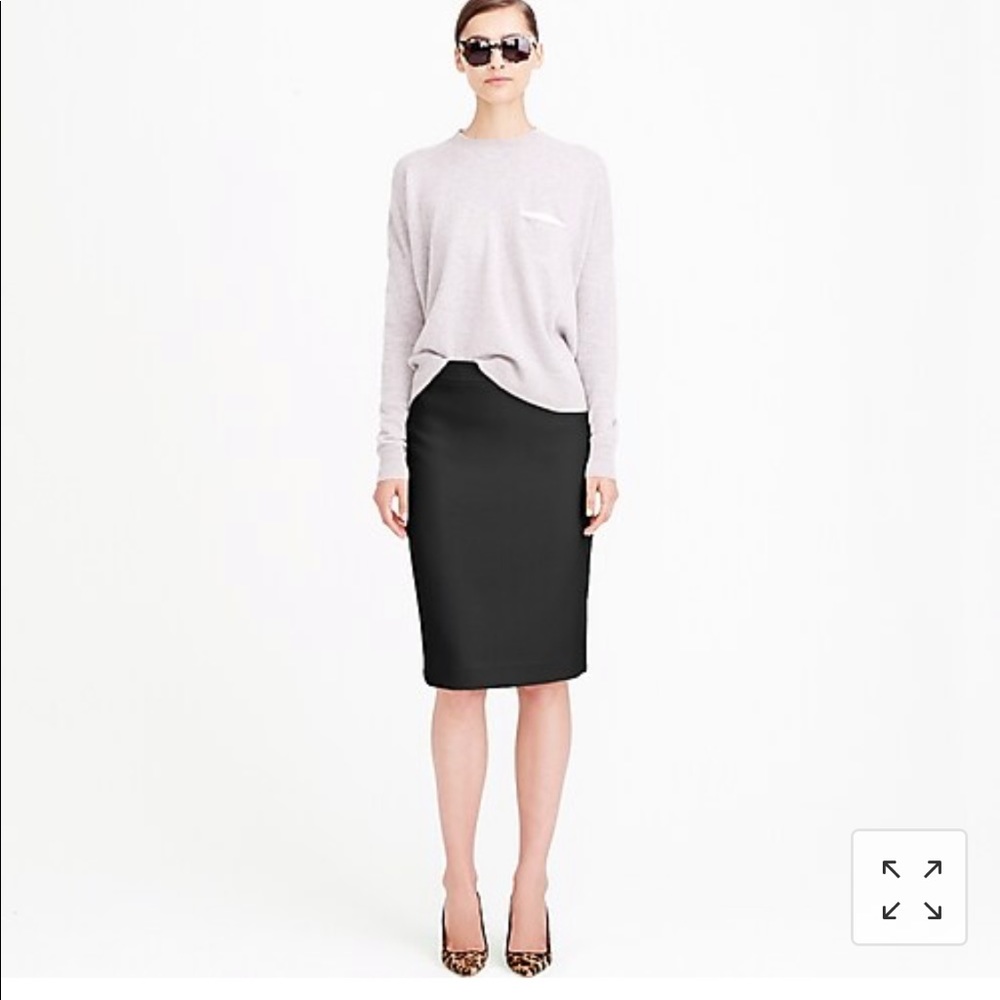 Navy J Crew Wool Skirt